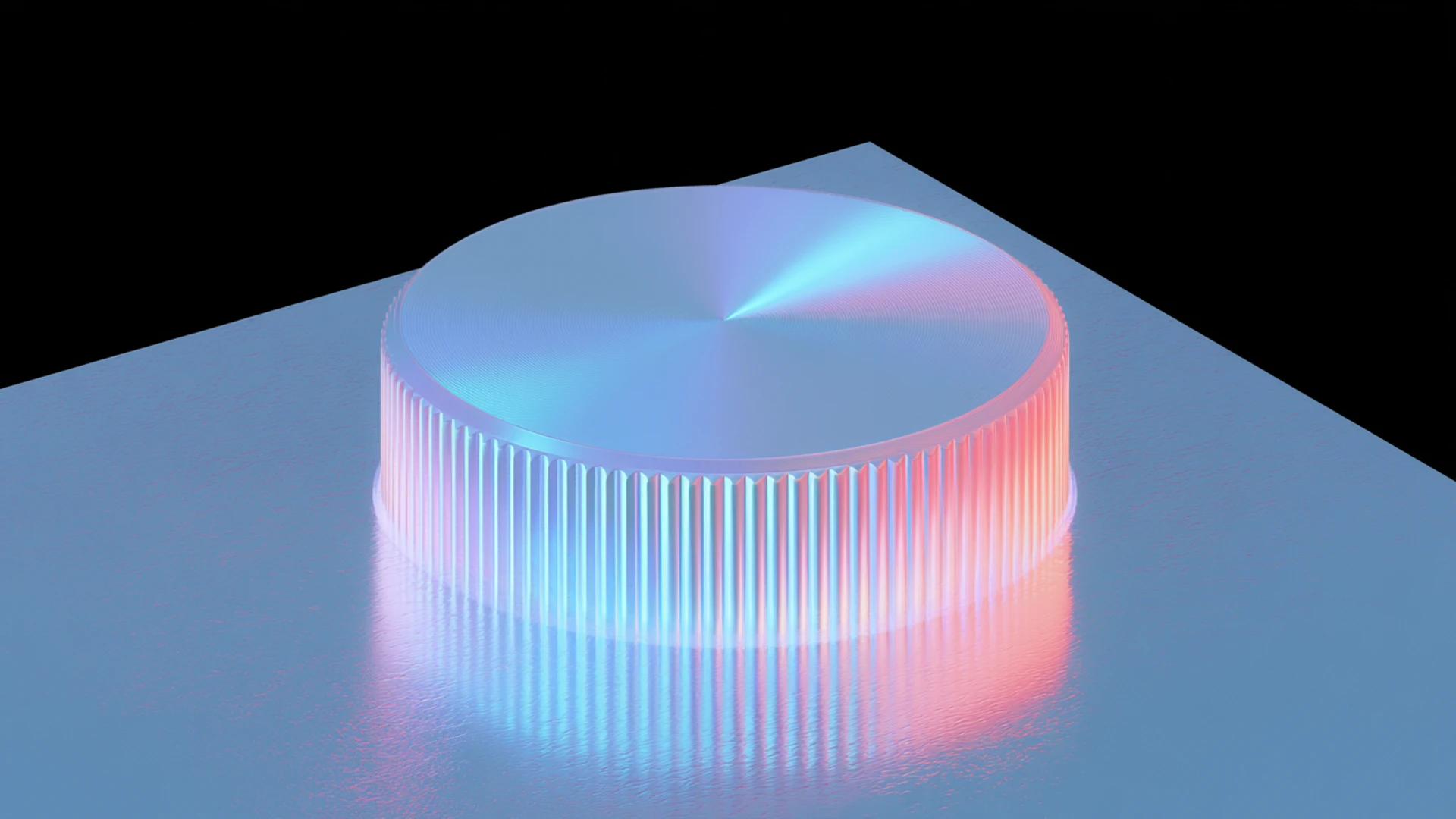 A glowing chromatic dial, representing Macroscope's Detection Mode setting